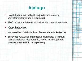 Taimede meristeempaljundus #2