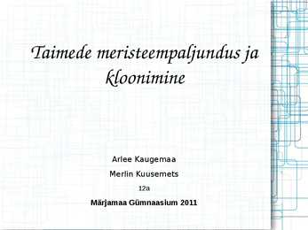 Taimede meristeempaljundus