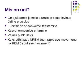 Psühholoogia ettekanne-uni #2