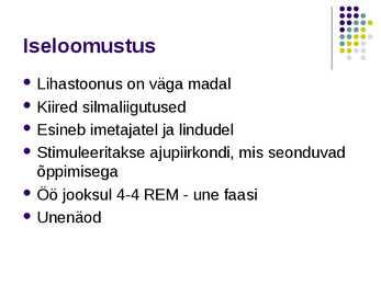 Psühholoogia ettekanne-uni #5