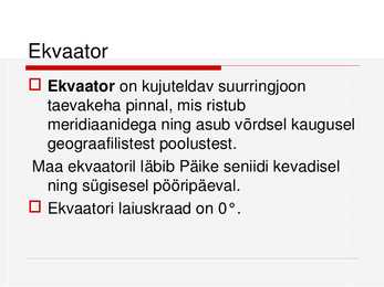 Geograafilised koordinaadid - MAAILMA TURISMIGEOGRAAFIA #5