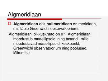Geograafilised koordinaadid - MAAILMA TURISMIGEOGRAAFIA #6