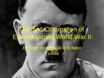 German Occupation of Estonia During WWII