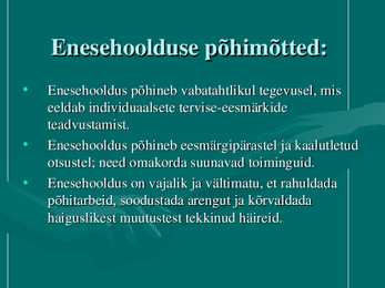 D-Orem i enesehoolduseteooria #11