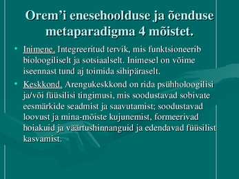 D-Orem i enesehoolduseteooria #26