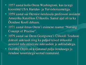 D-Orem i enesehoolduseteooria #4