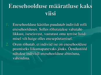 D-Orem i enesehoolduseteooria #10