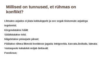 KONFLIKTID JA NENDE LAHENDAMINE #7
