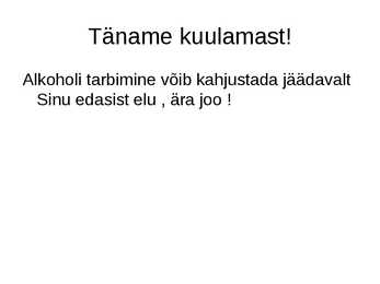 Alkoholism ja pohmell #12