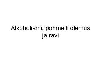Alkoholism ja pohmell