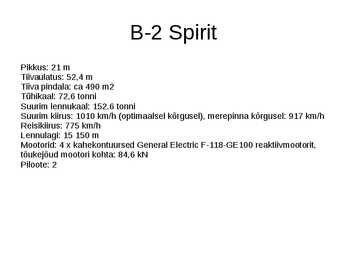 Lennukid ja nende tehnilised näitajad #28