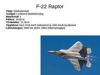 Lennukid ja nende tehnilised näitajad #52