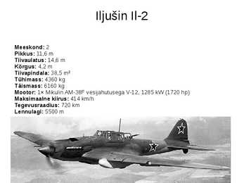 Lennukid ja nende tehnilised näitajad #60