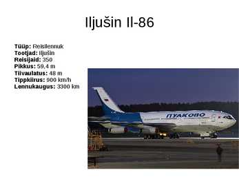 Lennukid ja nende tehnilised näitajad #62