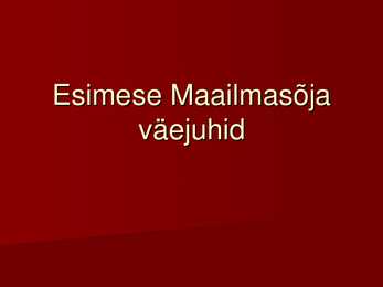 Esimese Maailmasõja väejuhid