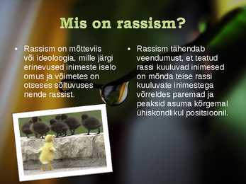 Rassism - perekonnaõpetuse esitlus #2