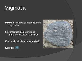 Eesti erinevad kivimid koos leiukohtade kaardiga #11