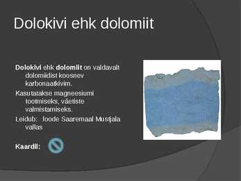 Eesti erinevad kivimid koos leiukohtade kaardiga #5