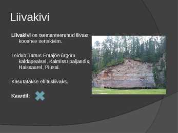 Eesti erinevad kivimid koos leiukohtade kaardiga #7