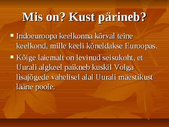 Uurali keelkond #2