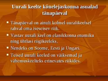 Uurali keelkond #9