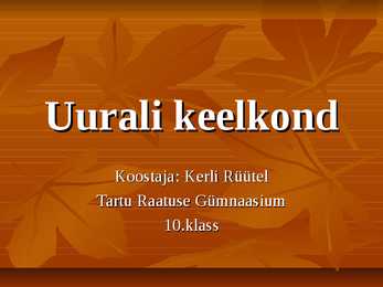 Uurali keelkond