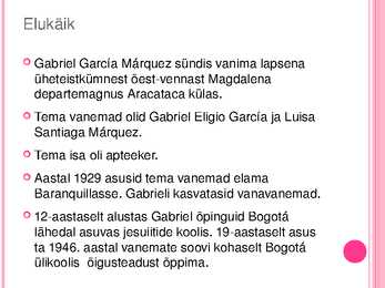 Sada aastat üksildust - Gabriel Garcia Marquez #3