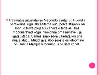Sada aastat üksildust - Gabriel Garcia Marquez #6