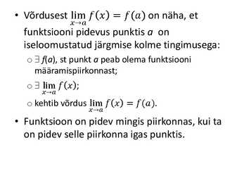 Funktisooni pidevus #4