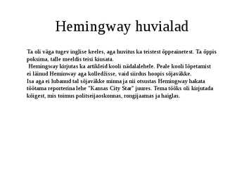 Ernest Hemingway elust #4