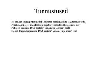 Ernest Hemingway elust #7