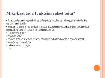 RAKENDUSBIOLOOGIA #5