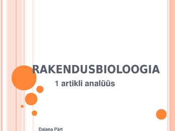 RAKENDUSBIOLOOGIA