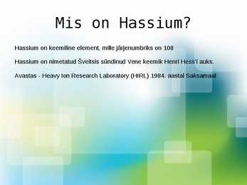 Hassium #3