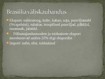 Argentiina ja Brasiilia põllumajandus #12