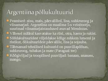 Argentiina ja Brasiilia põllumajandus #4