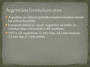 Argentiina ja Brasiilia põllumajandus #5