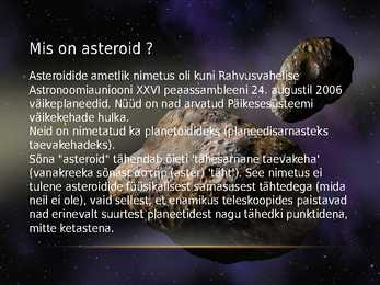 Asteroidid-tekkimine ja koostis #2
