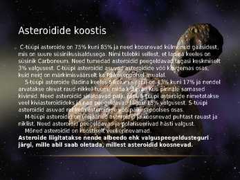 Asteroidid-tekkimine ja koostis #4