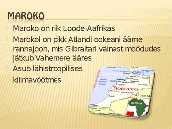Maroko ja Ida-Aafirka powerpoint #2