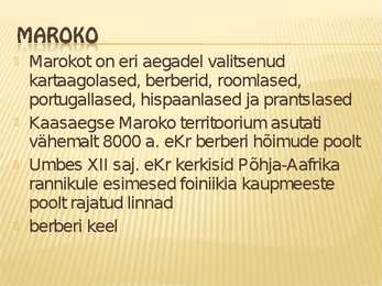 Maroko ja Ida-Aafirka powerpoint #3