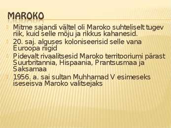 Maroko ja Ida-Aafirka powerpoint #6