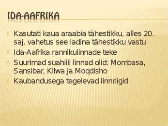 Maroko ja Ida-Aafirka powerpoint #10