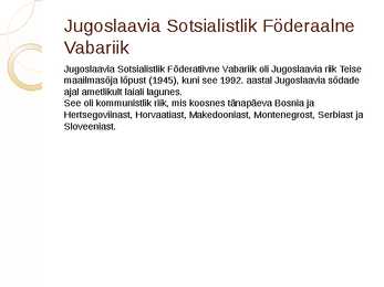 Jugoslaavia Sotsialistlik Föderaalne Vabariik #2