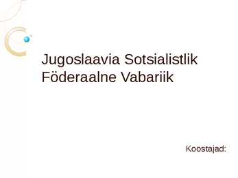 Jugoslaavia Sotsialistlik Föderaalne Vabariik