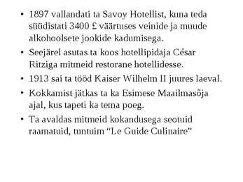 Kuulsad Prantsuse kokad #3