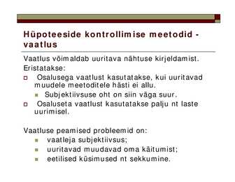 Sotsiaalteaduste meetodid #8