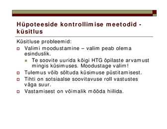 Sotsiaalteaduste meetodid #10