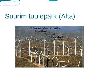 Tuuleenergia Eestis ja maailmas #8
