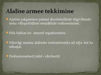 Palgaline ja alaline armee #6